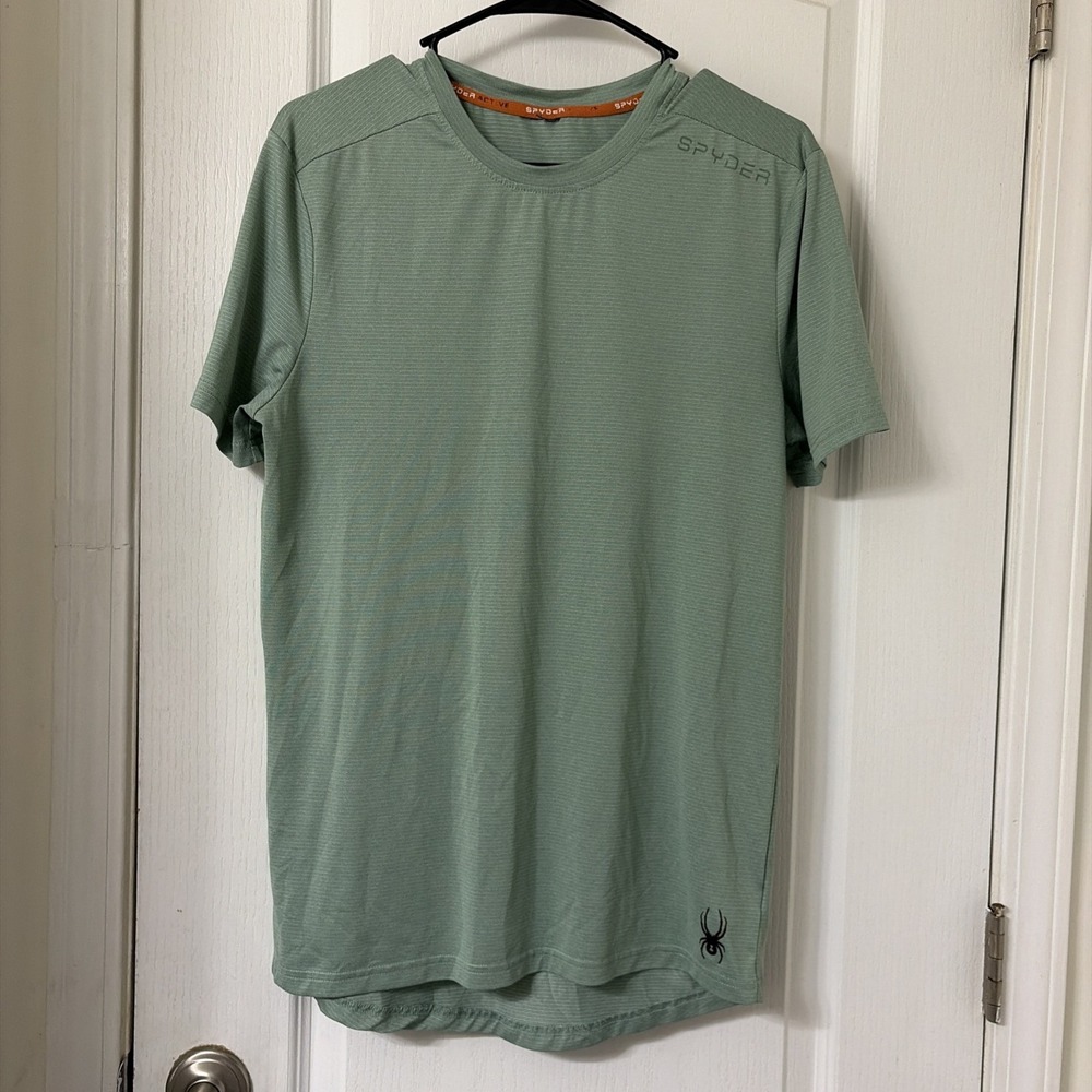Spyder Active Men's Small Athletic T-Shirt - Sage/Mint Green Performance Tee
